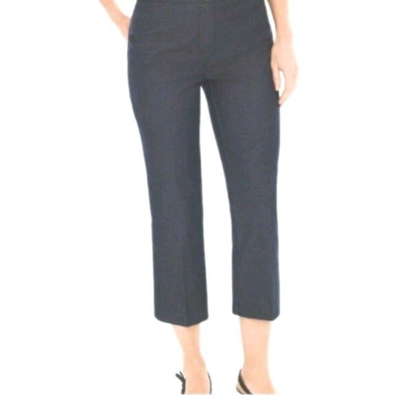 Chico's Women's Secret Stretch Straight Leg Crop Pants Size 14 - Picture 1 of 10